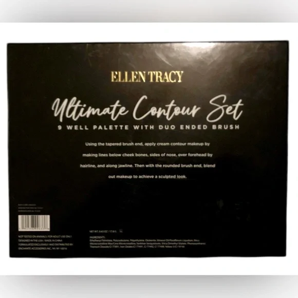 Ellen Tracy Contour Palette with Brush - Brown and Tan Shades - Picture 3 of 3